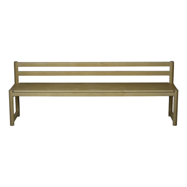 Midcentury Modern Scandinavian School Bench in Birchwood, 1970s For Sale