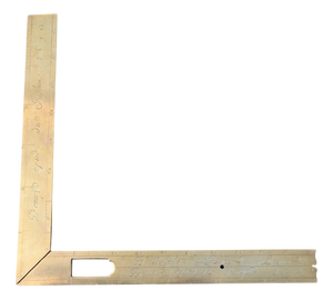 Antique Pied de Roy Square or Ruler in Brass from Butterfield Paris