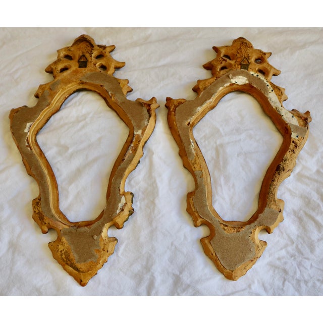 Vintage Florentine Hand Carved Giltwood Frames (A Pair).