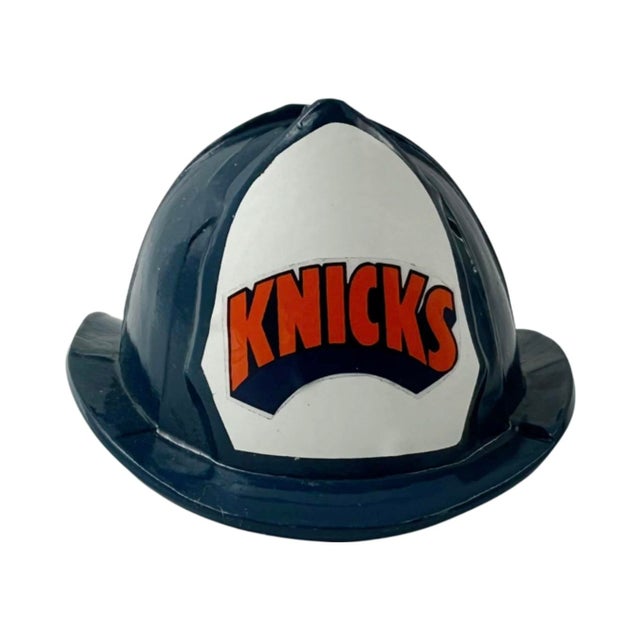 Vintage New York Knicks Firefighter Helmet Bottle Opener Nba Basketball Barware For Sale In Washington DC - Image 6 of 11