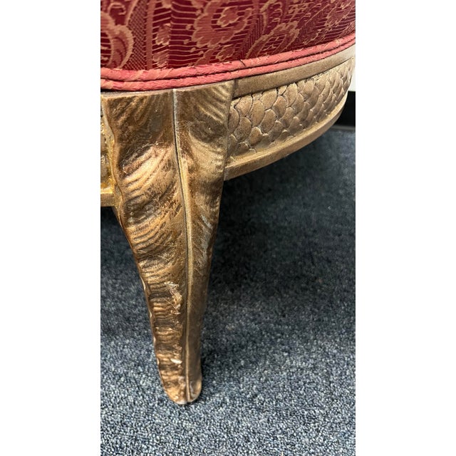 Erwin Lambeth French Empire Style Carved Giltwood Bergere Chair For Sale - Image 10 of 12