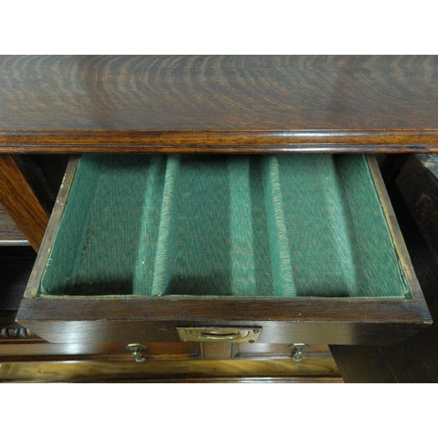 Edwardian Oak Sideboard, 1890s For Sale - Image 3 of 18