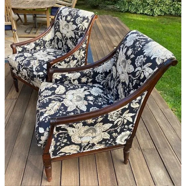 Custom Upholstered Chairs, a Pair For Sale - Image 9 of 12