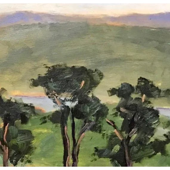 Quiet Places & Journeys, Pierce Point Ranch — Plein Air Coastal Landscape Original oil painting by Lisa Haas, 24 x 12...