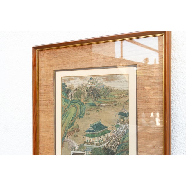 Framed Antique Traditional, Architectural Painting For Sale In Los Angeles - Image 6 of 10