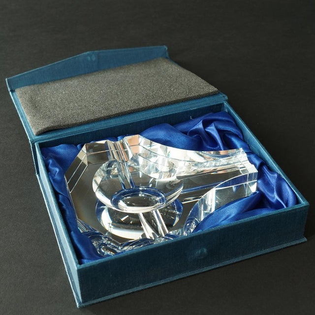 Crystal Ashtray with Mirror Base, 1960s For Sale - Image 14 of 15