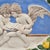 Late 20th Century Italian Della Robbia Style Angels Oval Wall Platter 19.5" Glazed Relief Fruit For Sale - Image 5 of 14