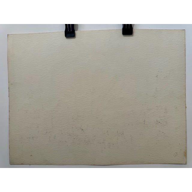 Henry Emil Salloch Original Watercolor on Paper Old Rustic Barn, 1949. For Sale In Atlanta - Image 6 of 7