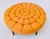 Tangerine 1970s Mid-Century Modern Custom Ottoman For Sale - Image 8 of 8