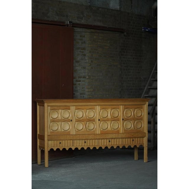 Vintage Danish Oak Sideboard by Henning Kjærnulf for Nyrup Furniture Factory, 1960s For Sale - Image 9 of 18