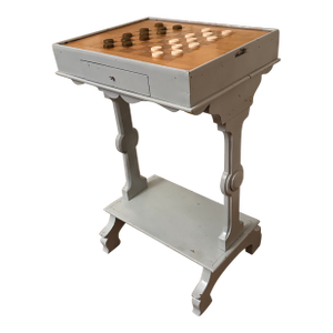 Mid 19th Century Gustavian Painted Pine Inlaid Checkerboard Game Table