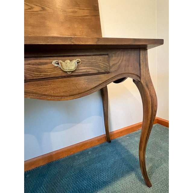 1980s Milling Road by Baker Flip Top Country French Console Table For Sale - Image 5 of 9