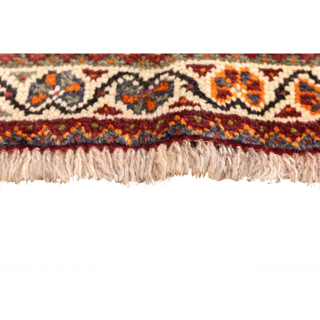 Vintage Hand-Knotted Persian Qashqai Rug 4'0" X 5'4" For Sale - Image 9 of 16