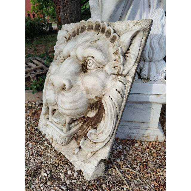 Unknown, Lion's Face Mask, Venice, 19th Century, Marble For Sale - Image 4 of 6