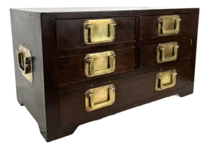 Antique Campaign Style Jewelry Box