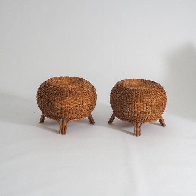 Rattan Ottoman or Side Table, 1970s For Sale - Image 17 of 18