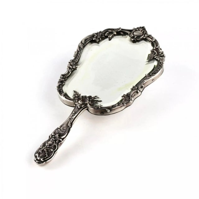 Silver Louis XV Style Silver Hand Mirror For Sale - Image 8 of 8