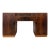 Vintage Art Deco Burl Wood Pedestal Desk For Sale