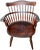 Farmhouse Set of 6 Vintage Bent Brothers Solid Maple Sack-Back Windsor Captain's Dining Chairs, Circa 1940s For Sale - Image 3 of 17