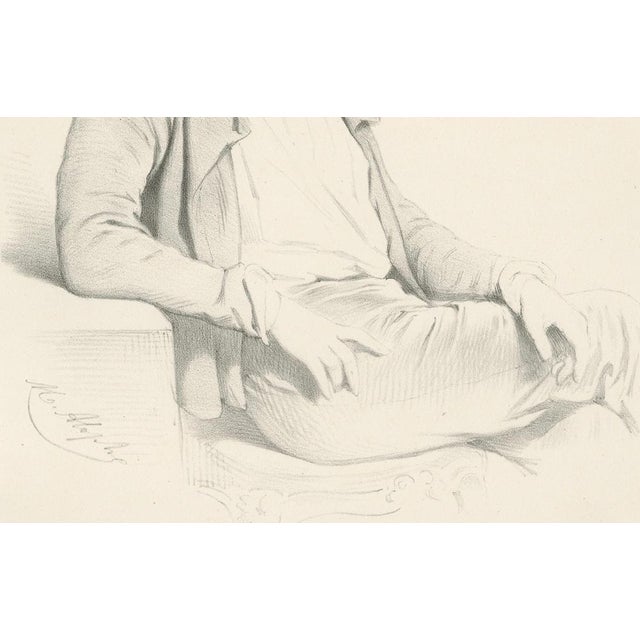 Le Gout-Gérard, Portrait of Thomas Couture, 19th Century, Lithograph For Sale - Image 3 of 10