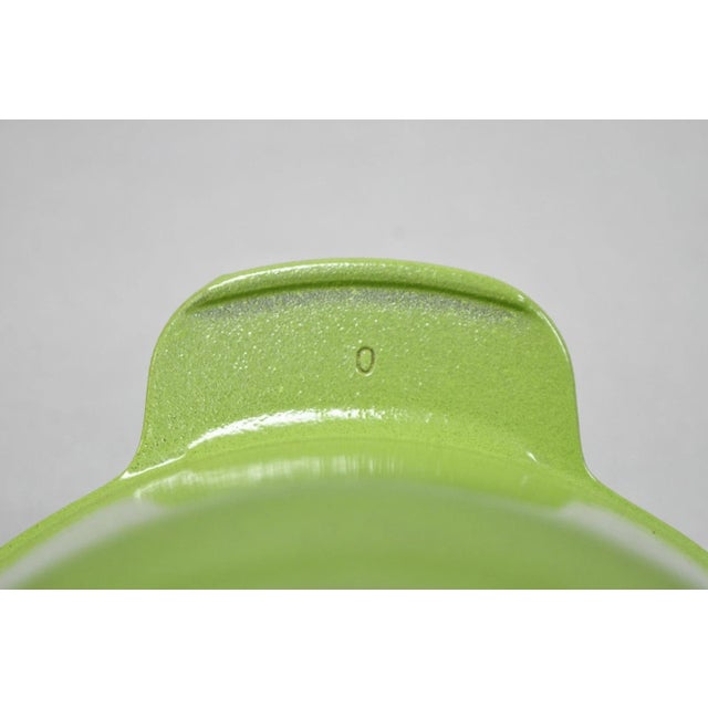 Vintage Cast Iron Dutch Oven Made in France 20538 Green Casserole Pot W/ Lid For Sale - Image 13 of 15