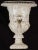 Pair of Late 18th Century Italian Palatial Garden Urns/Medici Vases With Carved Marble For Sale - Image 4 of 6