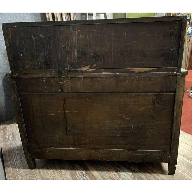 Wood Louis XVI Scribanne Inlaid Burr Walnut Chest of Drawers For Sale - Image 7 of 8