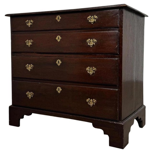 18th Century English Oak Chest of Drawers For Sale - Image 6 of 12