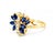 Mid 20th Century 14k Yellow Gold Diamond Sapphire Butterfly Ring, Size 6.5 For Sale - Image 4 of 4