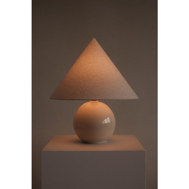 Beige Cone Table Lamp For Sale - Image 4 of 8