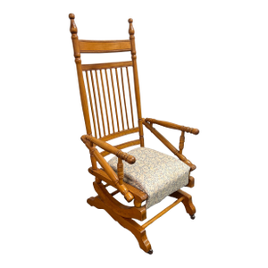 Late 19th Century Maple Spindle Back Platform Rocker