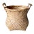 Stylish Mid 20th-Century Rattan & Bamboo Zig Zag Aka Herringbone Pattern Cachepot / Planter Basket For Sale
