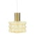 1960s XL Mid-Century Modern Amber Bubble Glass Pendant by Helena Tynell for Limburg, Germany For Sale