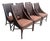 Set of 6 McGuire Organic Modern Double-Caned Dining Chairs in Tobacco Finish For Sale