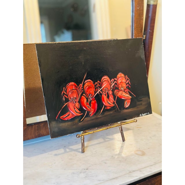 Folk Art Lobster Painting For Sale - Image 4 of 4