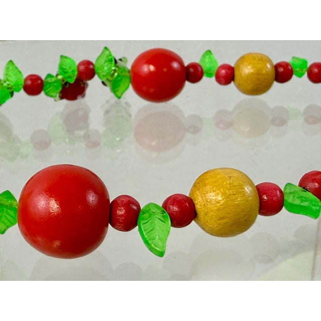 Murano Blown Art Glass Tutti Frutti Lampwork Fruit Salad 28” Necklace Tiki Party For Sale - Image 9 of 9