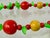 Murano Blown Art Glass Tutti Frutti Lampwork Fruit Salad 28” Necklace Tiki Party For Sale - Image 9 of 9