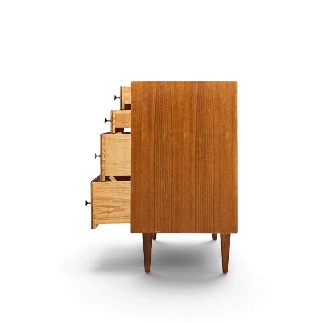 Mid 20th Century Robert Baron for Glenn of California Mid Century Walnut Lowboy Dresser For Sale - Image 5 of 9