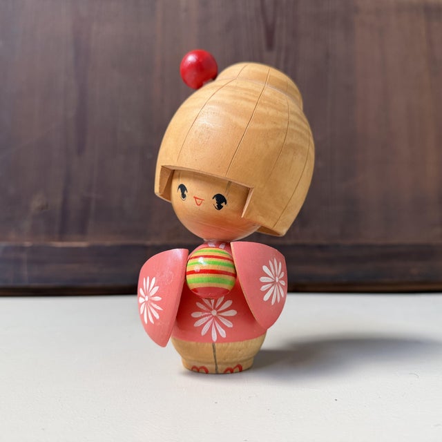 Wood Vintage Sōsaku Kokeshi by Ishida Waichi, 1980s For Sale - Image 7 of 8