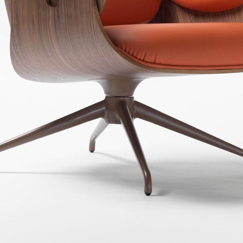 Not Yet Made - Made To Order Contemporary Low Plywood and Orange Leather Lounger from Jaime Hayon For Sale - Image 5 of 10