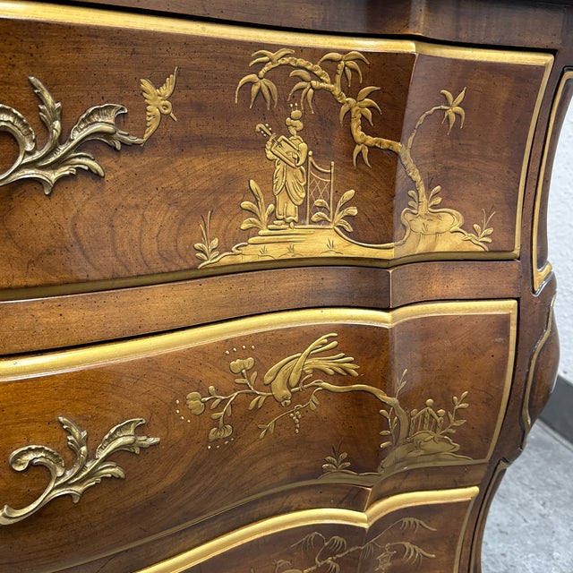 Phyllis Andrade for White Furniture Company Chinoiserie Bombe Chest of Drawers, Vintage For Sale - Image 12 of 12