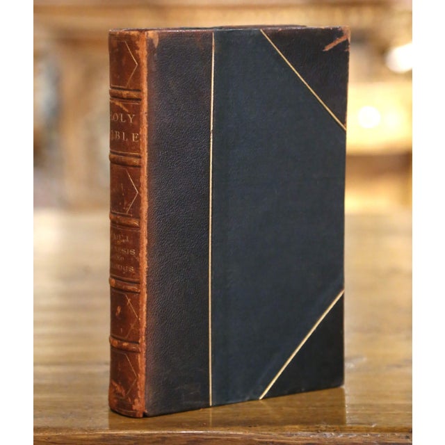 Late 19th Century Grolier Society Leather-Bound Holy Bible, Set of 14 For Sale - Image 10 of 12