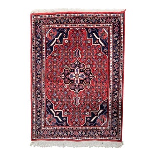 1940s, Vintage Persian Hamadan Rug 4' X 5' For Sale