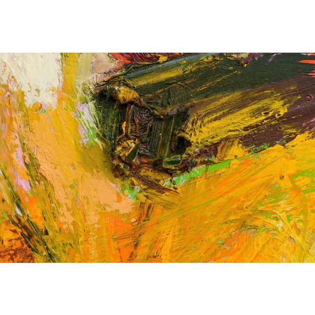 Abstract Expressionism Michael Hedges "Farmhouse Revisited" Oil on Canvas For Sale - Image 3 of 8