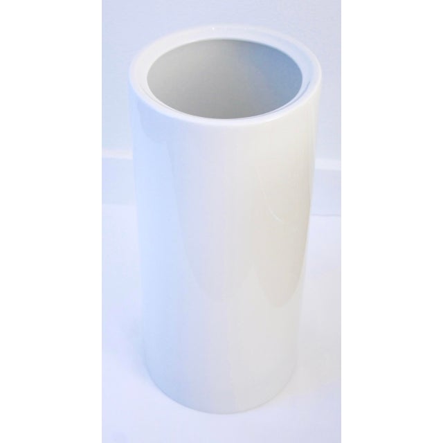 Vintage White Porcelain Minimalist Umbrella Stand Chairish