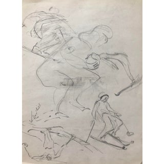 1950s Snow Skiing Figure Studies For Sale