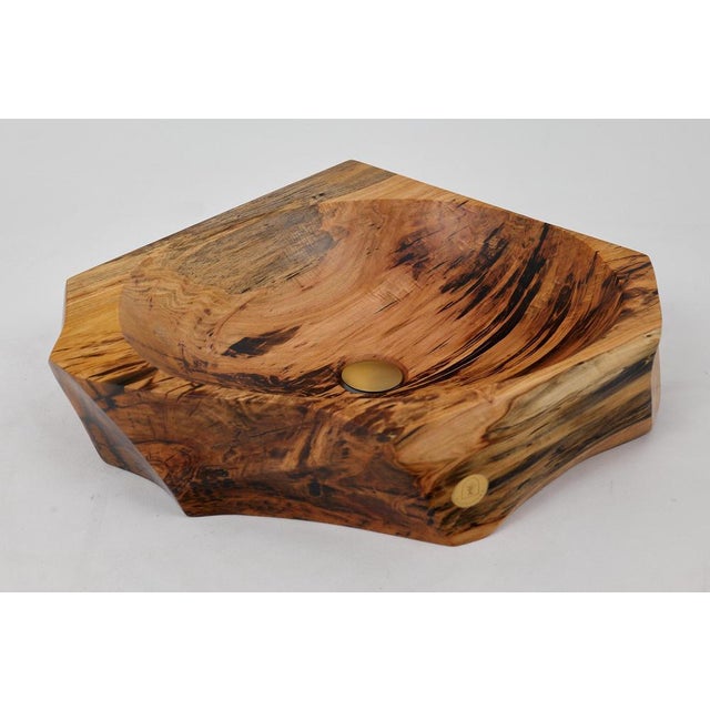 Unique handmade wooden sink carved by artist from single piece of wood with basic carving tools, easy maintaining. Great...