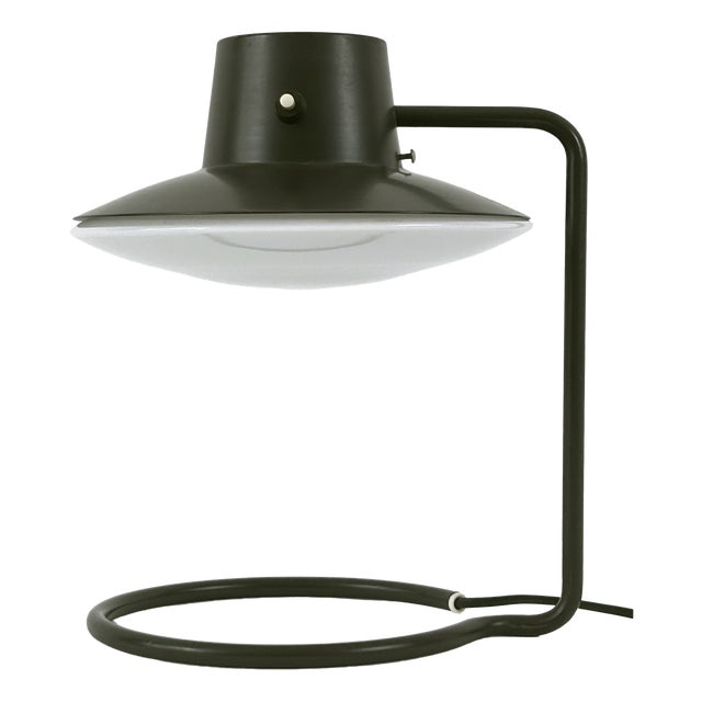 Early Dark Brown Oxford Table Lamp by Arne Jacobsen for Louis Poulsen, 1960s For Sale
