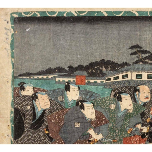 Japanese Utagawa Kunisada Figural Woodblock Prints, 2 For Sale - Image 3 of 15