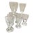 Vintage Etched Glass Stemware - Set of Nine For Sale